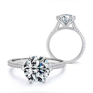 3 Carat Crown Claw 6 Prong Lab Created Engagement Ring Size 6